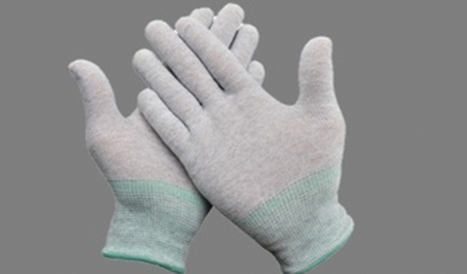 Carbon fiber PU coated finger/palm glove