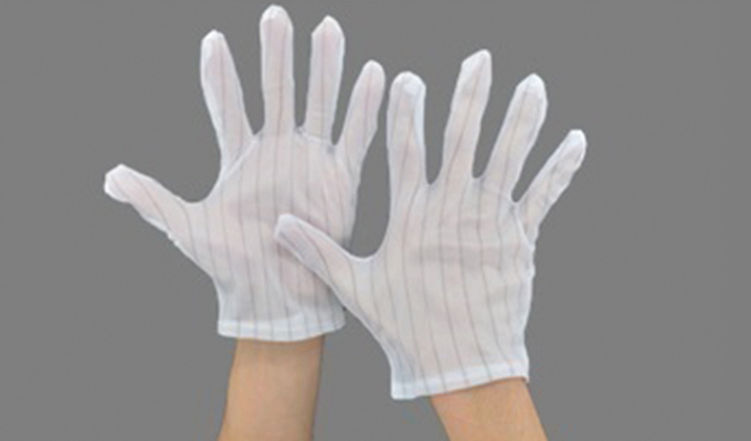 Anti-static striped gloves